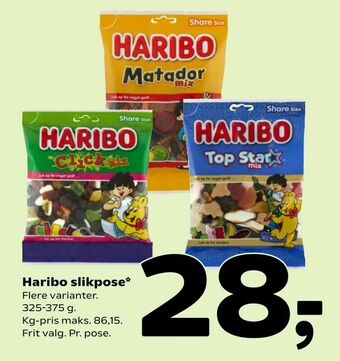 Coop 365 Haribo slikpose tilbud
