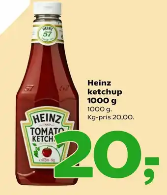 Coop 365 Heinz ketchup 1000 g tilbud