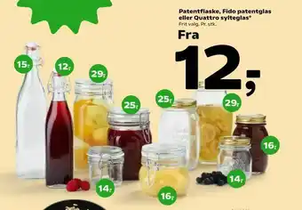 Patentflaske, Fido patentglas eller Quattro sylteglas