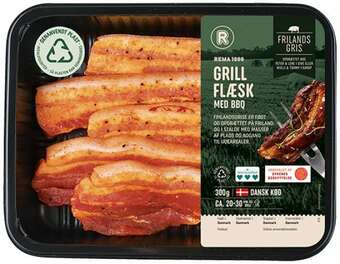 Rema 1000 Grill flæsk bbq, 300 g tilbud