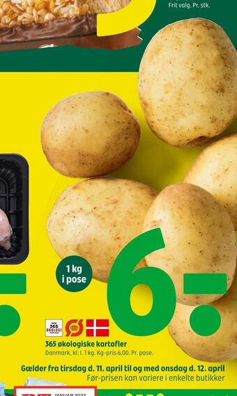 Coop 365 365 økologiske kartofler tilbud