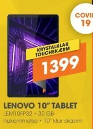 Lenovo 10" Tablet LEM10FP32 32gb