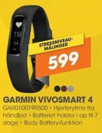 Expert Garmin Vivosmart 4 GAR0100199500 tilbud