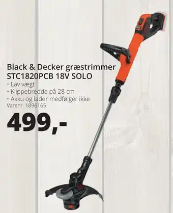10-4 Byggecenter Black & Decker Græstrimmer STC1820PCB 18V Solo tilbud