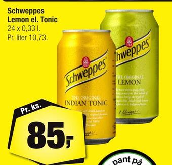 Calle Schweppes lemon el. tonic tilbud