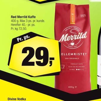 Calle Rød merrild kaffe tilbud