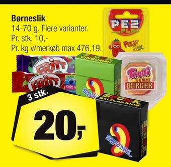 Calle Børneslik tilbud