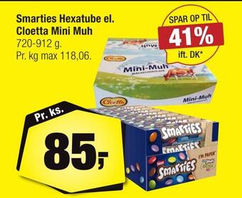 Calle Smarties hexatube el. cloetta mini muh tilbud