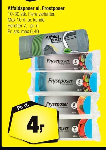Calle Affaldsposer el. frostposer tilbud