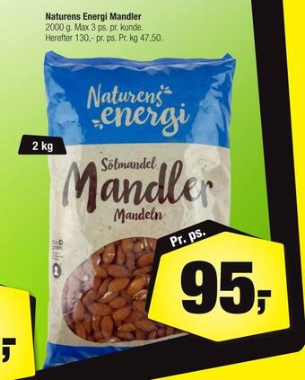 Calle Naturens energi mandler tilbud