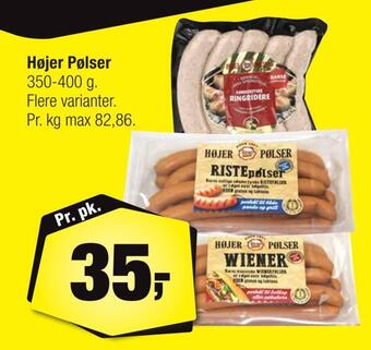 Calle Højer pølser tilbud