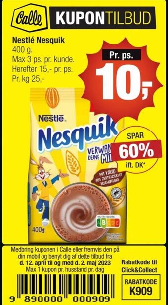 Calle Nestlé Nesquik tilbud