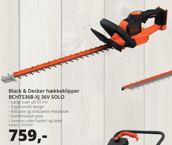 Black& Decker Hækkeklipper BCHTS36B-XJ 36V Solo