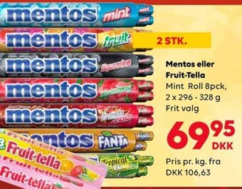 Mentos eller Fruit-tella