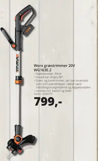 Worx Græstrimmer 20V WG163E.2