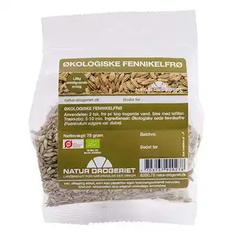 Natur-drogeriet, fennikel hele frø ø, 75 g