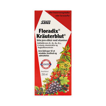 Helsemin Salus, floradix kräuterblut urte-jern mikstur salus, 250 ml tilbud