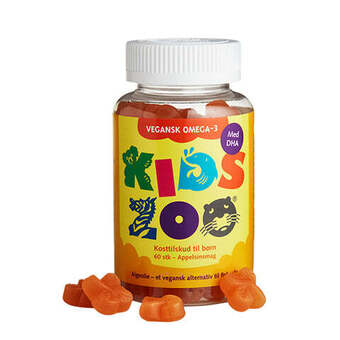 Helsemin Kids zoo, kids zoo vegansk omega-3 algeolie, 60 gum tilbud