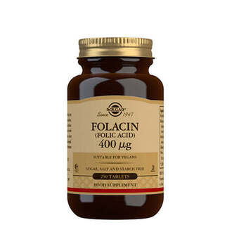 Solgar, folsyre 400 mcg (folacin), 250 tab
