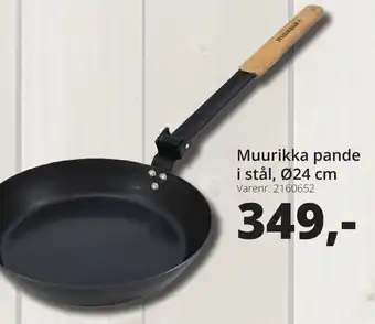 10-4 Byggecenter Muurikka Pande i Stål Ø24 cm tilbud