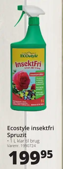 10-4 Byggecenter Ecostyle Insektfri Spruzit 1 L tilbud