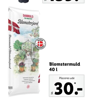 Lidl Danmuld blomsterjord tilbud