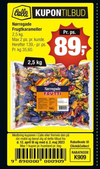 Calle Frutti blandede karameller karameller tilbud