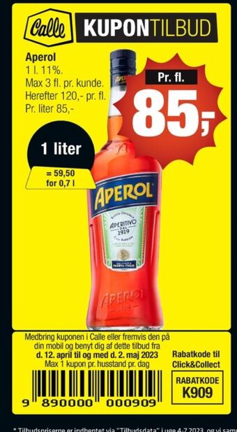 Calle Aperol aperitif tilbud