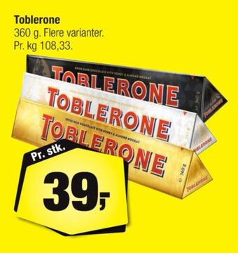 Calle Toblerone chokolade white tilbud