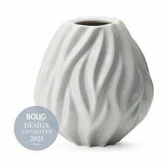 Imerco Morsø flame vase - h 23 cm - porcelæn - hvid tilbud