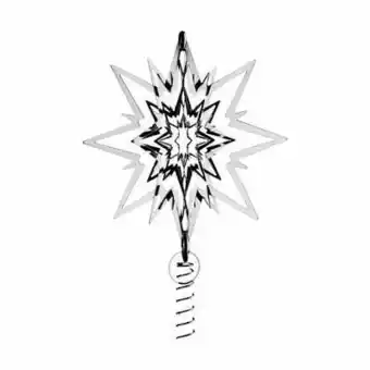 Imerco Georg jensen 2001 topstjerne stor - stor - messing belagt med palladium - sølv tilbud