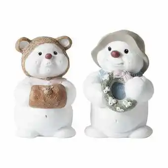 Imerco Klarborg snemænd 2021 - gertrud & ejvin - h 10 cm - polyresin - hvid tilbud