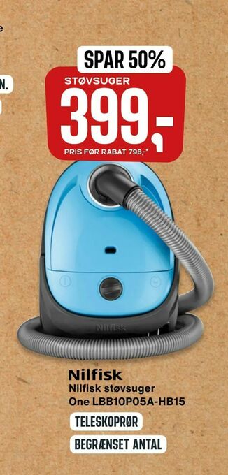 Skousen Nilfisk støvsuger One LBB10P05A-HB15 tilbud