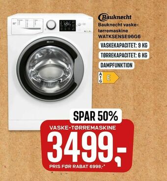 Skousen Bauknecht vaske tørremaskine WATKSENSE96G6 tilbud
