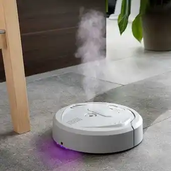 4-i-1 genopladelig robot gulvmoppe med uv-desinfektion og luftfugter - luftfrisker klinbot innovagoods