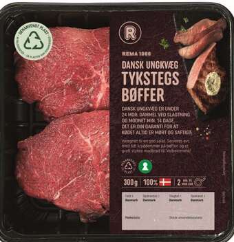 Tykstegsbøffer, 300 g