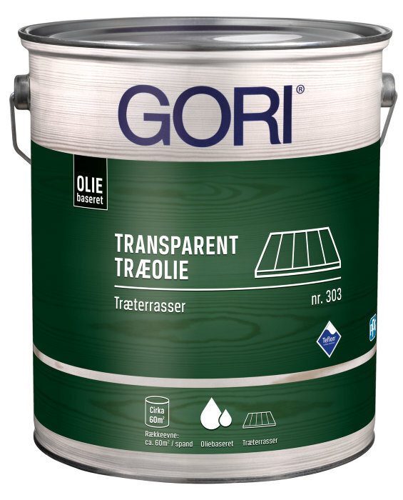 jem & fix Gori 303 transparent nyatoh træolie til terrasser 5 liter tilbud