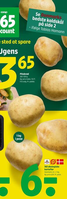 Coop 365 365 økologiske kartofler tilbud