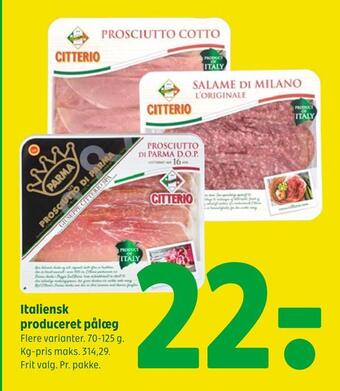Coop 365 Italiensk produceret pålæg tilbud