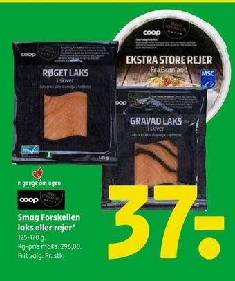 Coop 365 Smag forskellen laks eller rejer tilbud