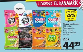 Fleggaard Malaco maxi poser tilbud