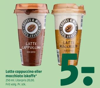 Latte cappuccino eller macchiato iskaffe