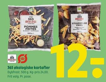 Coop 365 365 økologiske kartofler tilbud