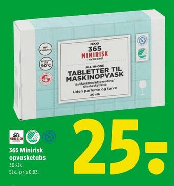 Coop 365 365 minirisk opvasketabs tilbud