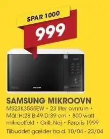 Punkt1 Samsung mikroovn tilbud
