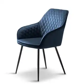 Milton spisebordsstol, mørkeblå velour