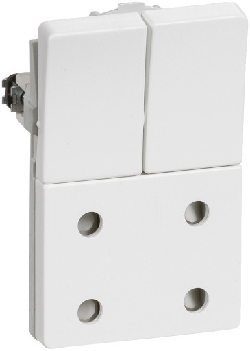 Billigvvs Lk fuga dobbelt stikkontakt med afbryder, 1½ modul, hvid tilbud