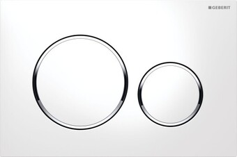 Geberit sigma 20 betjeningsplade, hvid/krom