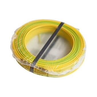 Installationsledning pvl, 1x1,5 mm², gul/grøn - 100 meter