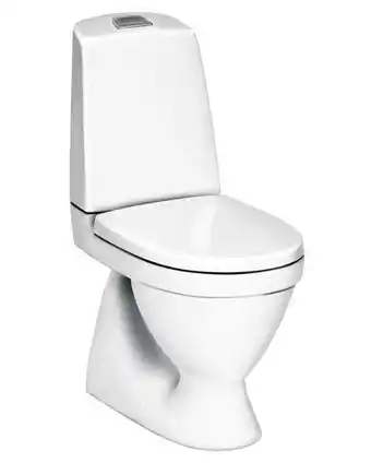 Gustavsberg nautic 1500 toilet m/s-lås inkl. toiletsæde, rengøringvenlig, hvid